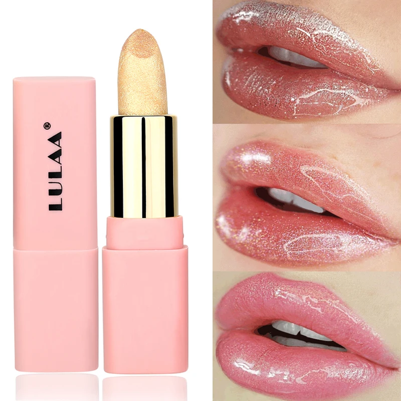 1 шт. перламутровая губная помада с блестками не легко обесцвечивается