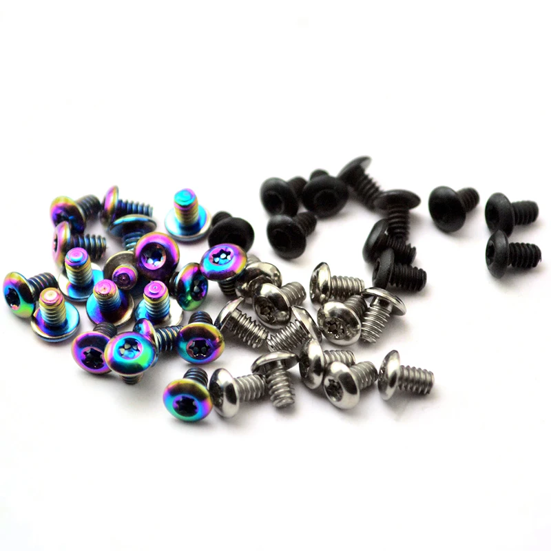 

2pieces Flashlight Titanium Alloy Screw Back Clip Flashlight Back Clip Screws