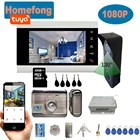Умный беспроводной видеодомофон Homefong Tuya, 7 дюймов, Wi-Fi, IP, 1080P, с электронным замком, мобильный разблокированный RFID