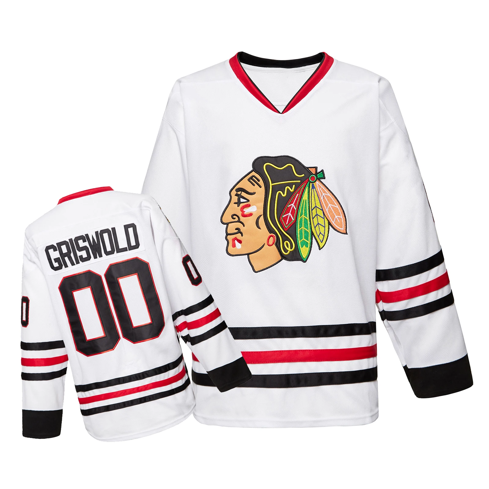 

Clark Griswold #00 X-Mas Christmas Vacation Movie Hockey Jersey Embroidery Stitched Mens street shirt