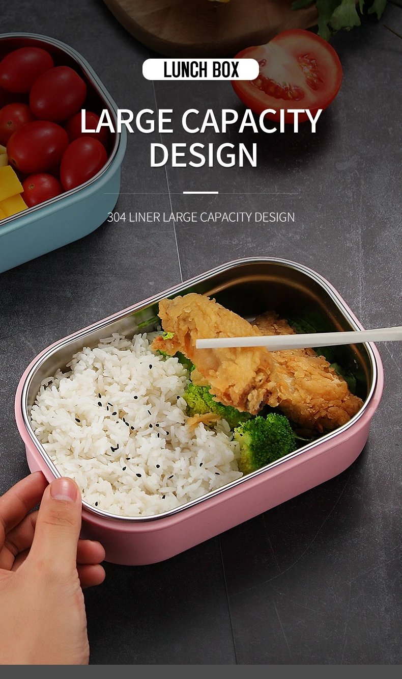 WORTHBUY, японская 304, нержавеющая сталь, Bento Box, микроволновая печь, Ланч-бокс для детей, школьная коробка для фруктов, еда, герметичный контейнер для ланча