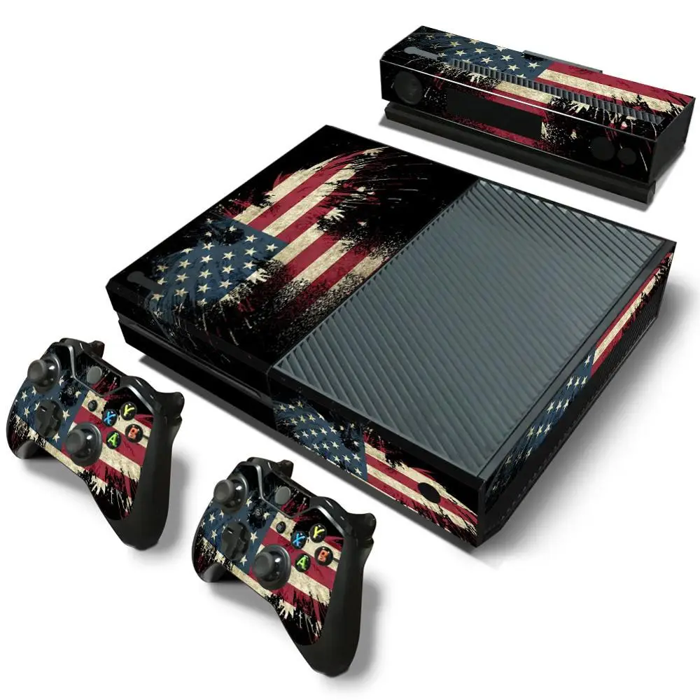 Флаг для X box one Наклейка на консоль и 2 наклейки BOX ONE Виниловая наклейка x