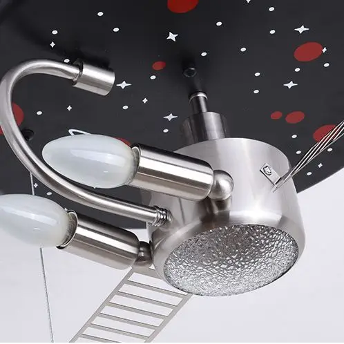Creative Personality Science And Technology Feeling Astronaut Satellite Boy Room Cartoon Children Lamp Bedroom Ceiling | Лампы и