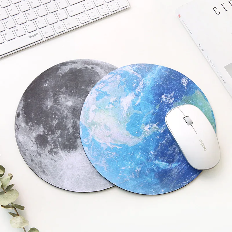 

Kawaii Round Celestial Mouse Pad Soft Mat For Game Computer Cap Desk Mat Pads Non-Slip Rubbe PC Waterproof Office MousePad 22cm