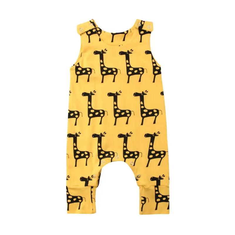 

Newborn Baby Boy Girl Cute Romper Cartoon Giraffe Cotton Romper Jumpsuit Outfit Sunsuit Children Clothing Casual Baby Clothes