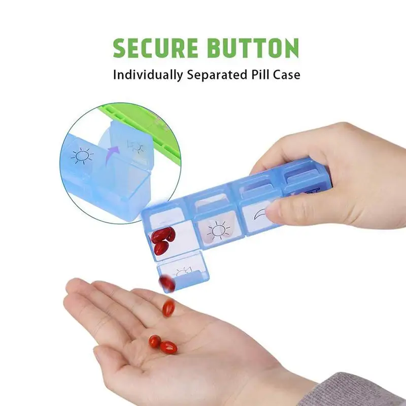 

28 Grids Pill Cases Weekly Pill Boxes Portable Medicine Boxes Pill Holders Medcial Supplies with Bag for Outdoor Travel Home