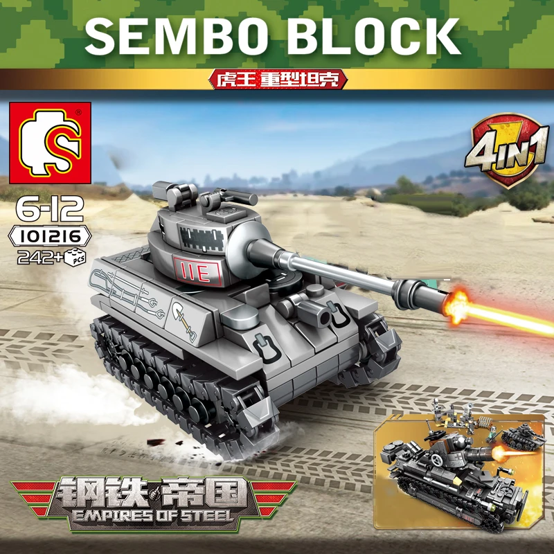 Конструктор SEMBO из 1914 блоков танк Военная серия строительные блоки фигурки