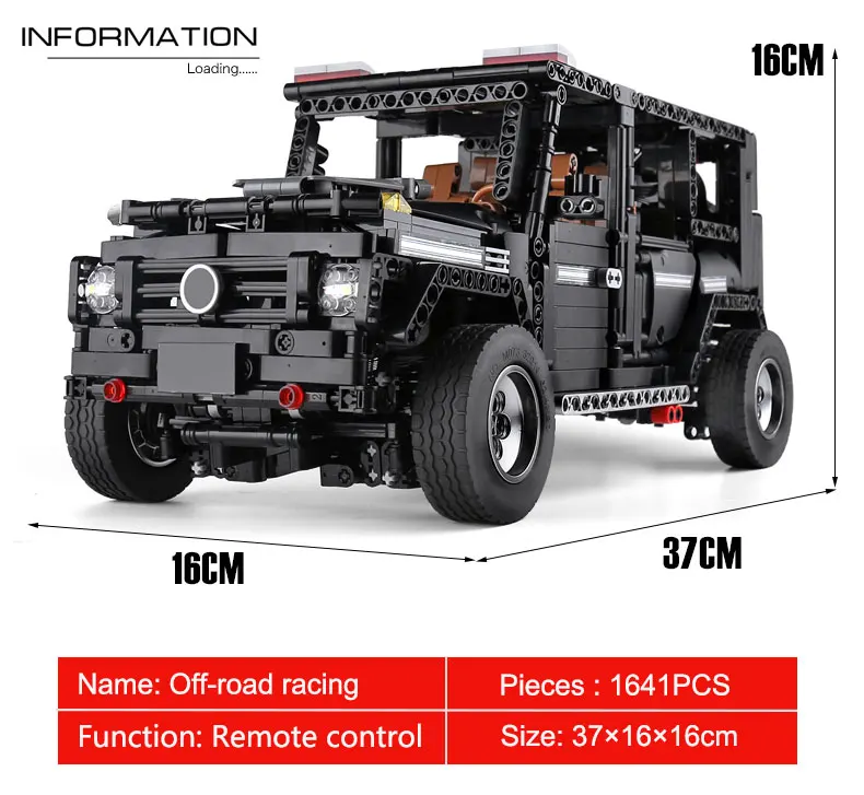 

Mould King MOC High-Tech The SUV G500 Wagon Off-road Vehicle Model Building Blocks Bricks Kids Educational Toys Birthday Gifts