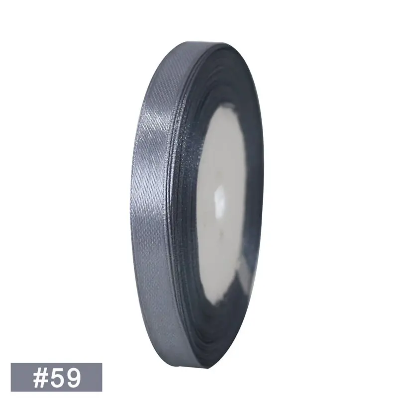 59 silver gray 25 ярдов атласный Свадебный букет атласная лента DIY Искусственные Шелковые Розы товары для рукоделия Швейные аксессуары Скрапбукинг материал D1 - Цвет: 59 silver gray