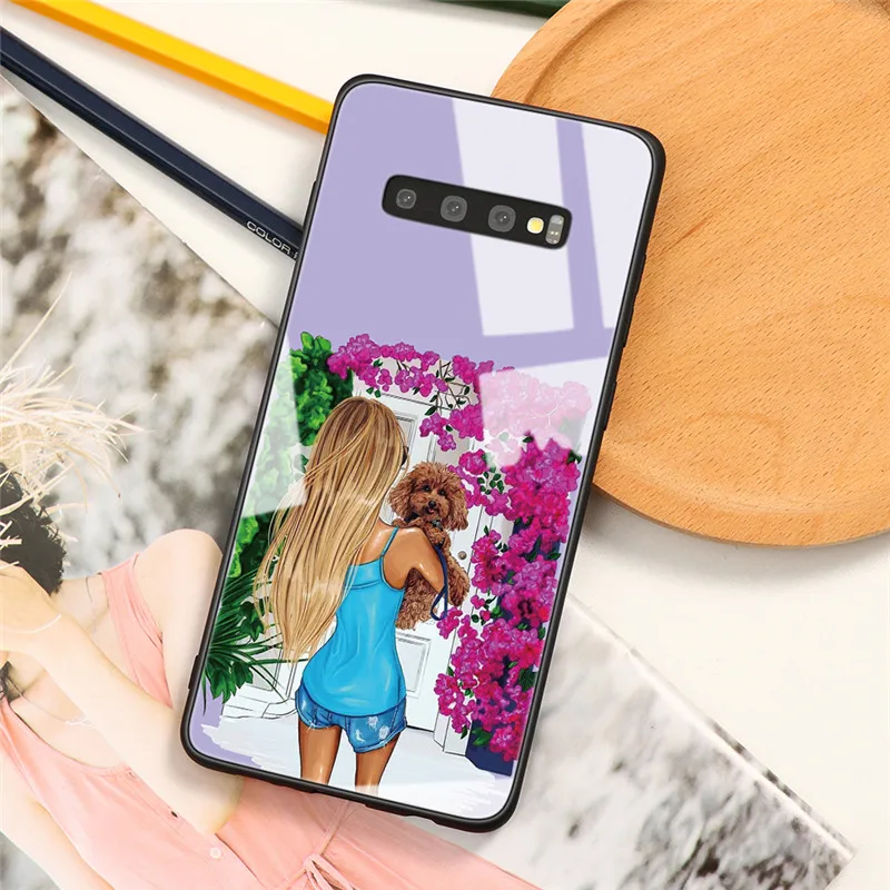 Закаленное Стекло чехол для samsung Galaxy S8 S9 S10 Примечание 10 8 9 A40 A50 A70 A7 A9 A8 A6 J4 Plus 2018 M10 M20