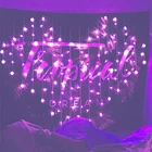 Светодиодная гирсветильник в форме сердца, 2x1,5 м, 128 светодиодов, ЕС, 220 В, украшение на праздник, Рождество, свадьбу, вечеринку, сосулька, занавеска на День святого Валентина