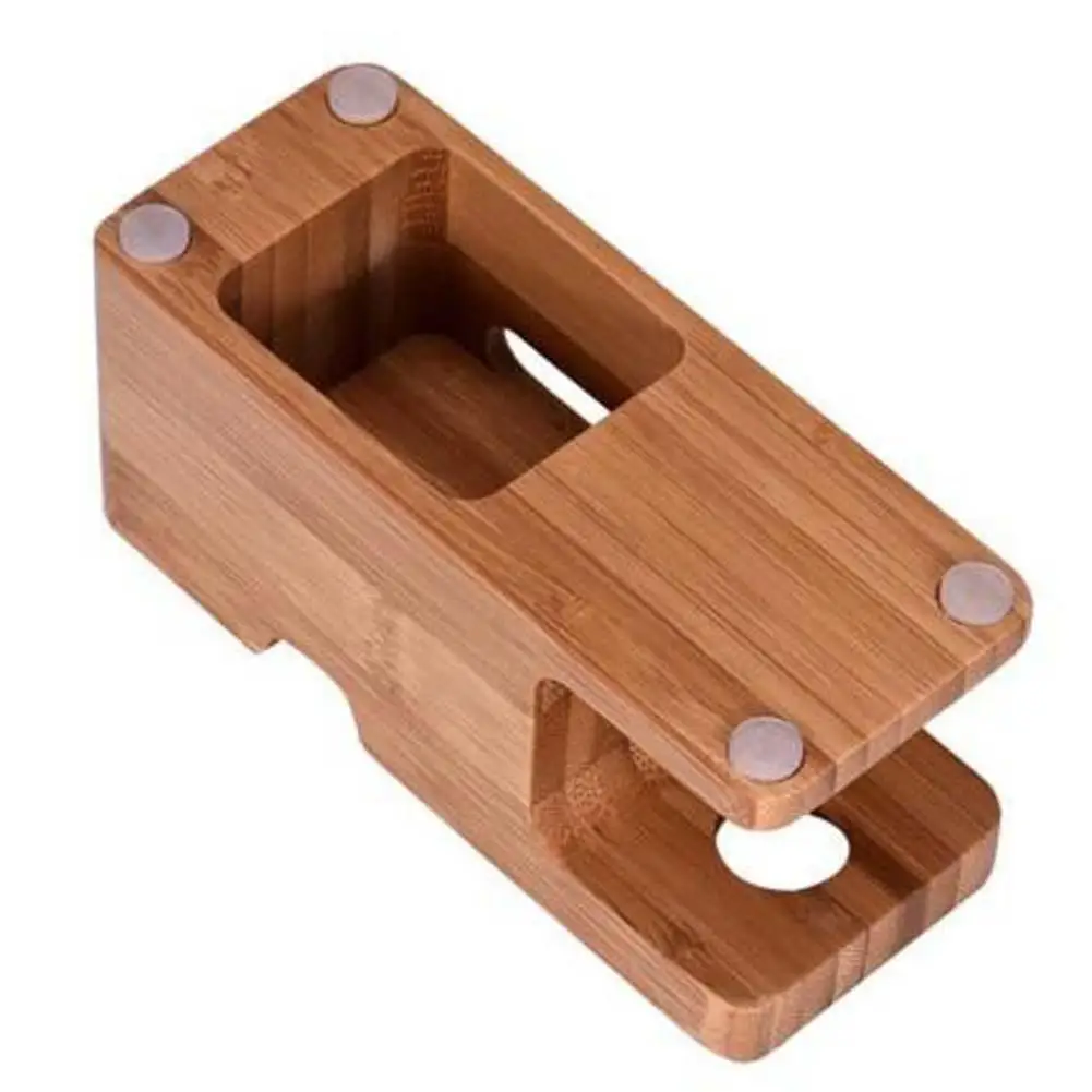 Бамбуковая зарядная станция док держатель с usb разъемом для Apple Watch iWatch iPhone 8X7 6 6s