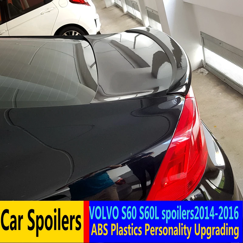 Спойлер для Volvo S60 2014 2015 2016 спортивный абс материал заднее крыло автомобиля