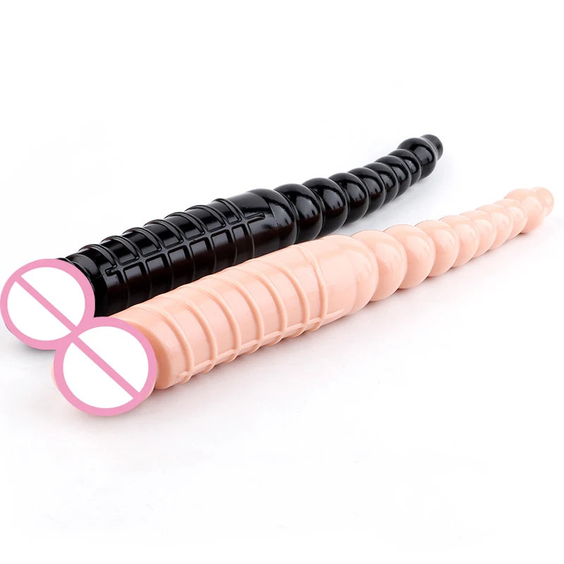 Новые 40 см мягкие длинные большой тянуть шарики Анальная пробка двойная головка