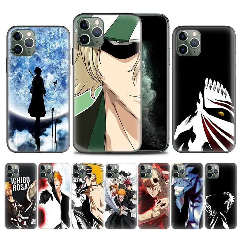 

Bleach Anime Kurosaki Ichigo Case for Apple iPhone 11 Pro XS Max XR X 7 8 6 6S Plus 5 5S SE 12 Mini Soft TPU Phone Cover Coque