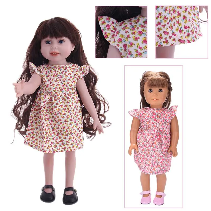 Кукольное платье Милая юбка с длинным рукавом маленькая короткая цветами для