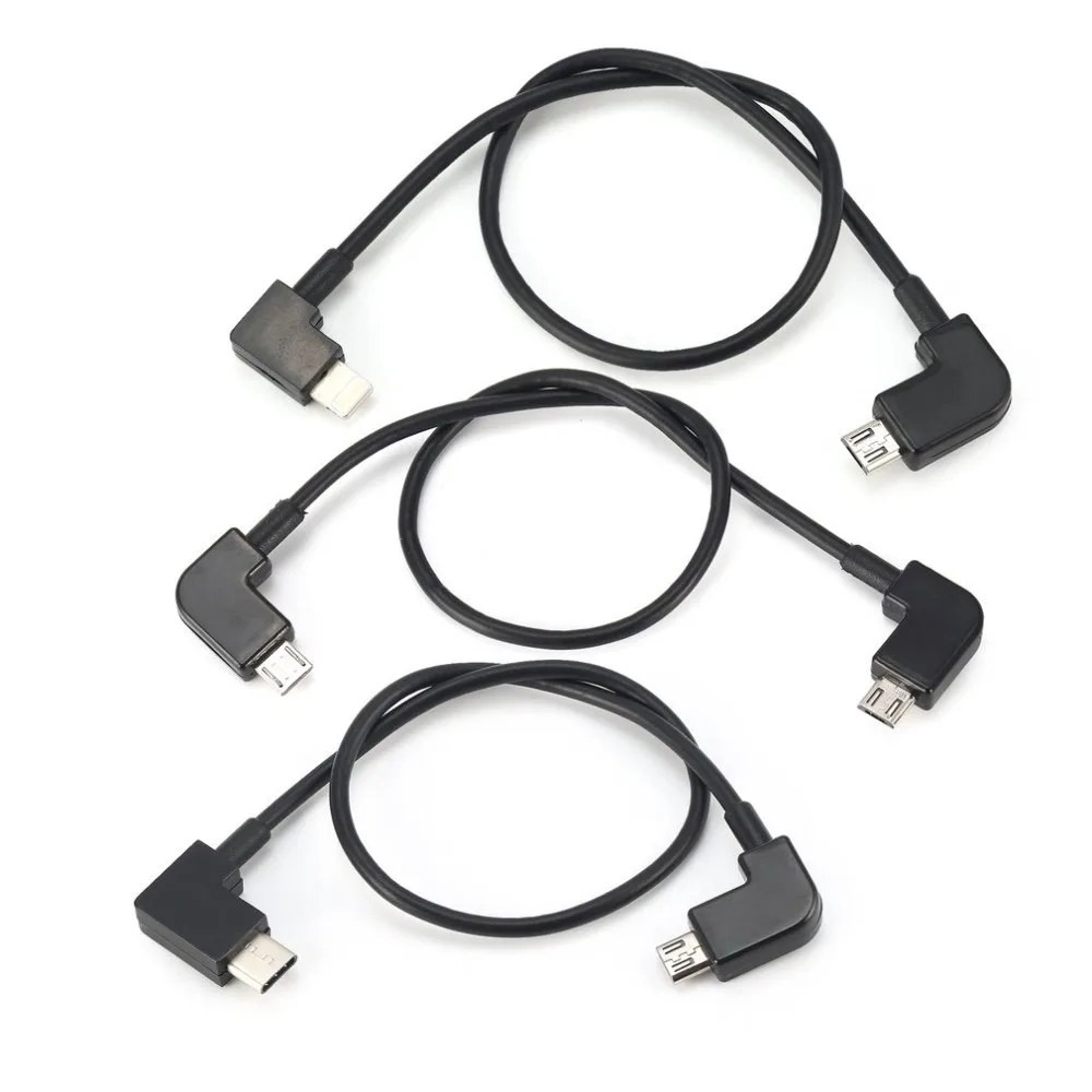 Data Cable For DJI Spark/MAVIC Pro/Mavic 2 Air Control Micro USB to Lighting/type C/Micro USB line for IPhone For Pad For xiaomi