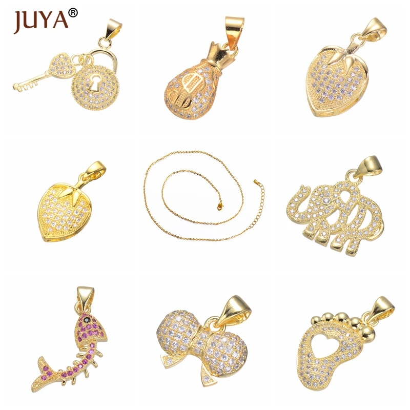 Juya 8 стилей модный Слон/замок и ключ/детская ножка/лук/Кот/клубника/доллар-кошелек/Подвески в виде рыбьей кости для изготовления ювелирных изделий