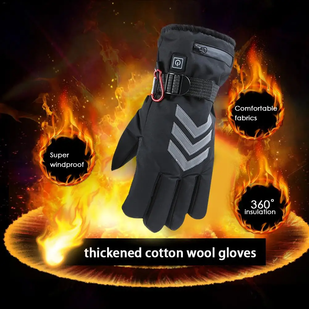 Зимние грелки для рук электрические термоперчатки с перезаряжаемой батареей