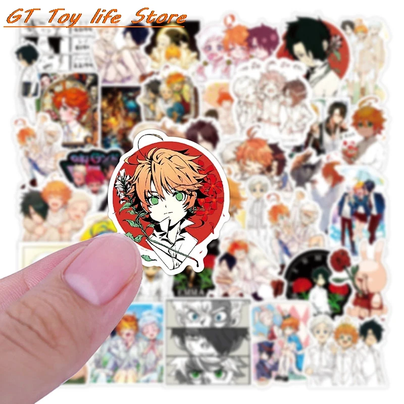 

50/100PCS The Promised Neverland Graffiti Stickers For Laptop Notebook Skateboard Computer Luggage Cartoon Decal Sticker