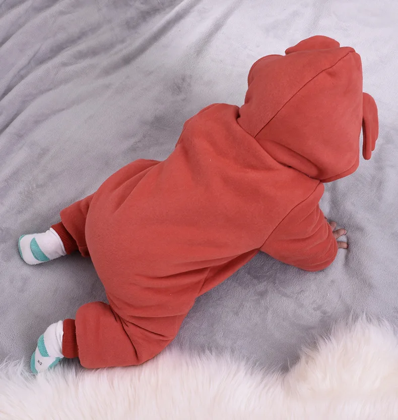 

Baby Romper Infant Girls Boys Zip Warm Hoodied Digital Romper Jumpsuit Outfits Clothing Baby Onesie Newborn Romper