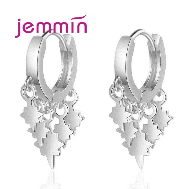 Заявление в стиле панк с длинной бахромой асимметричные серьги виде колец 925