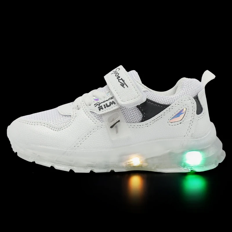 Детские светящиеся кроссовки MMnun обувь с светильник кой для девочек размер 26-31