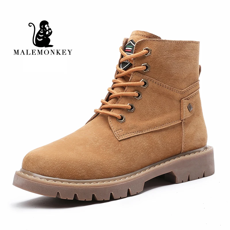 Женские замшевые ботинки на шнуровке коричневые или черные повседневные