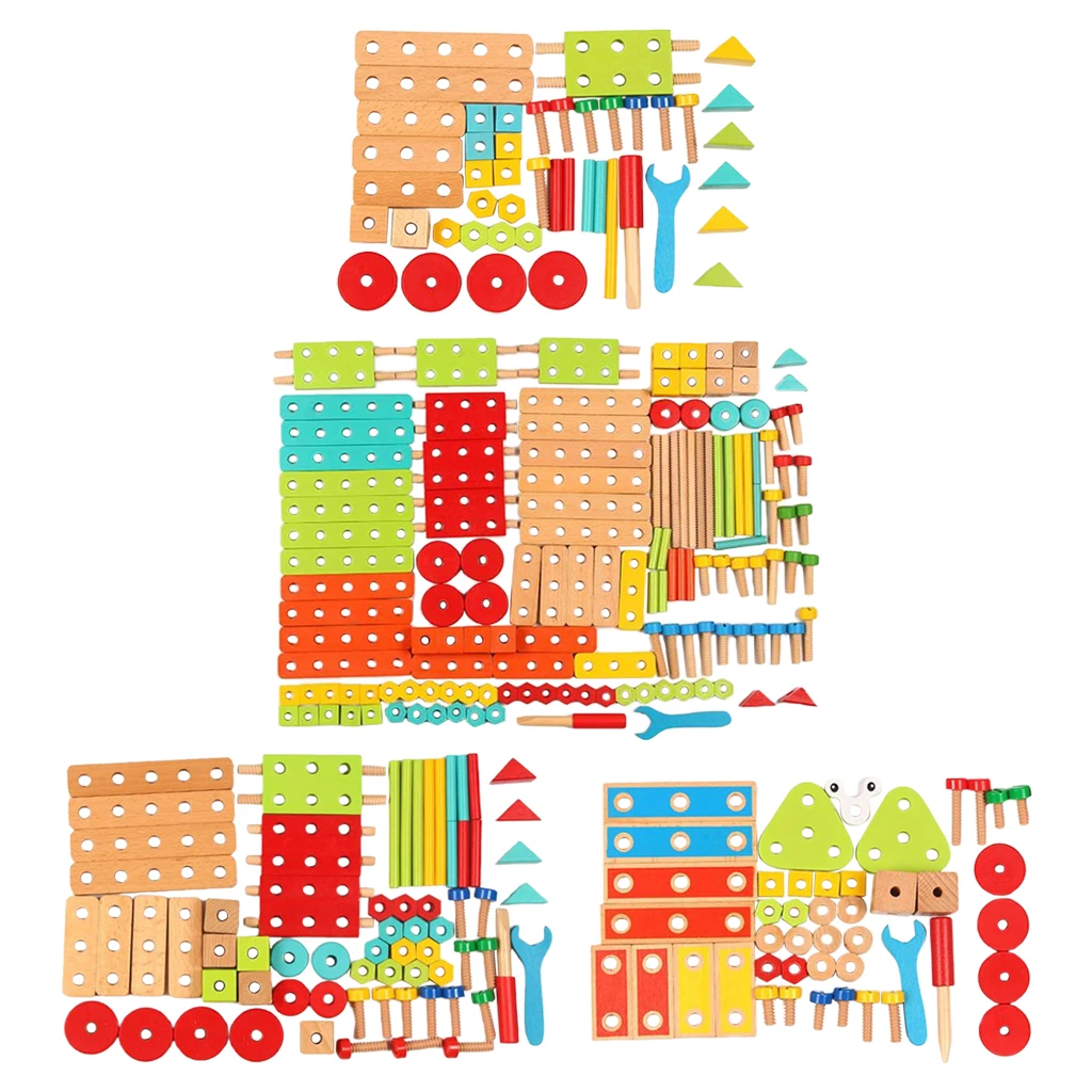 

Wood Building Block Creative Learning Model Construction Puzzles Fun Toys