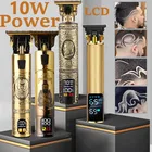 Электробритва T9 для мужчин, беспроводной триммер для волос, машинка для бороды, триммер для парикмахера, USB, машинка для стрижки волос, цветная