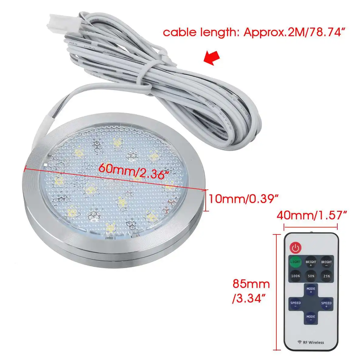 

New 4pcs 12V RV Caravan Round LED Spot Light Interior Down Lighting Roof Lamps For VW T4 T5 Camper Van Motorhome