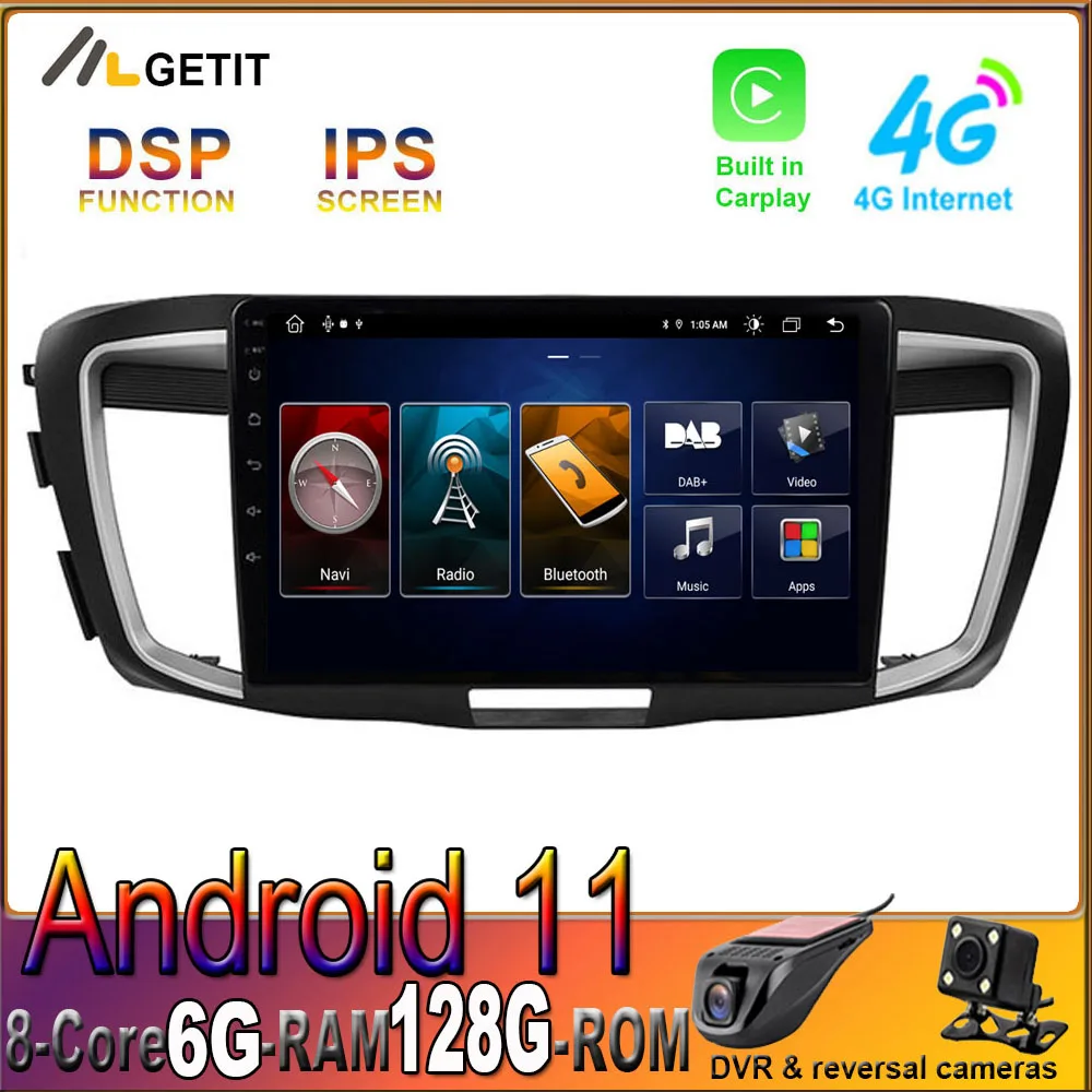 Автомобильный радиоприемник DSP 10 1 ''Android 11 для Honda Accord 9 2.0L 2013 2014 2016 2015 2017 стерео