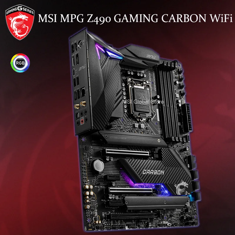 Игровой карбоновый процессор MSI MPG Z490 розетка 1200 DDR4 128 ГБ PCI-E 3 0 HDMI для настольного