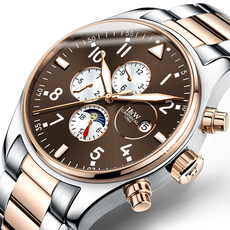 

Carnival Top Brand Luxury Men Watches Automatic Mechanical Watch Men Sapphire reloj hombre Luminous relogio Wristwatch C8764G-7