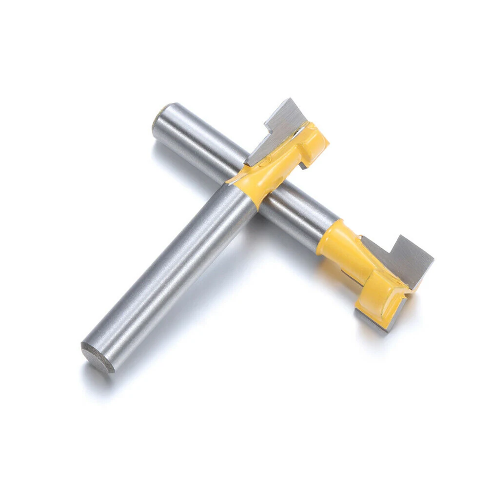 

4pcs 1/4\\\"&1/2\\\" Shank T-Slot Keyhole Woodworking Engraving Cutter Router Bit For Slotted Wood Screw Holes
