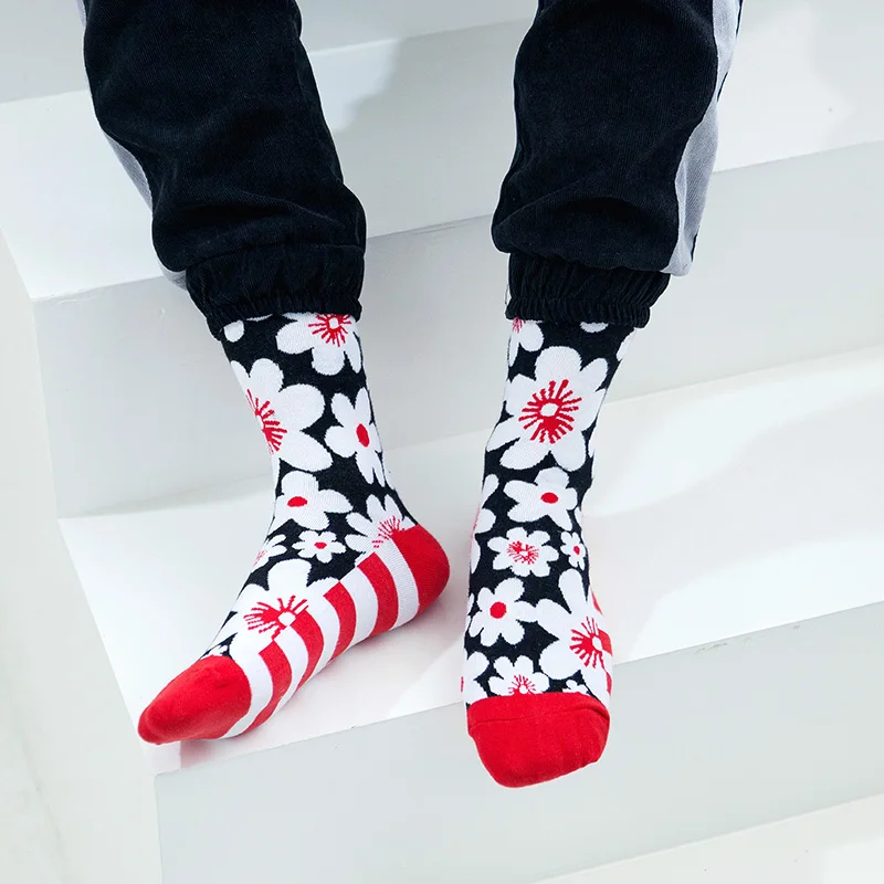 Новинка 2019 мужские и женские спортивные носки с принтом дышащие забавные для