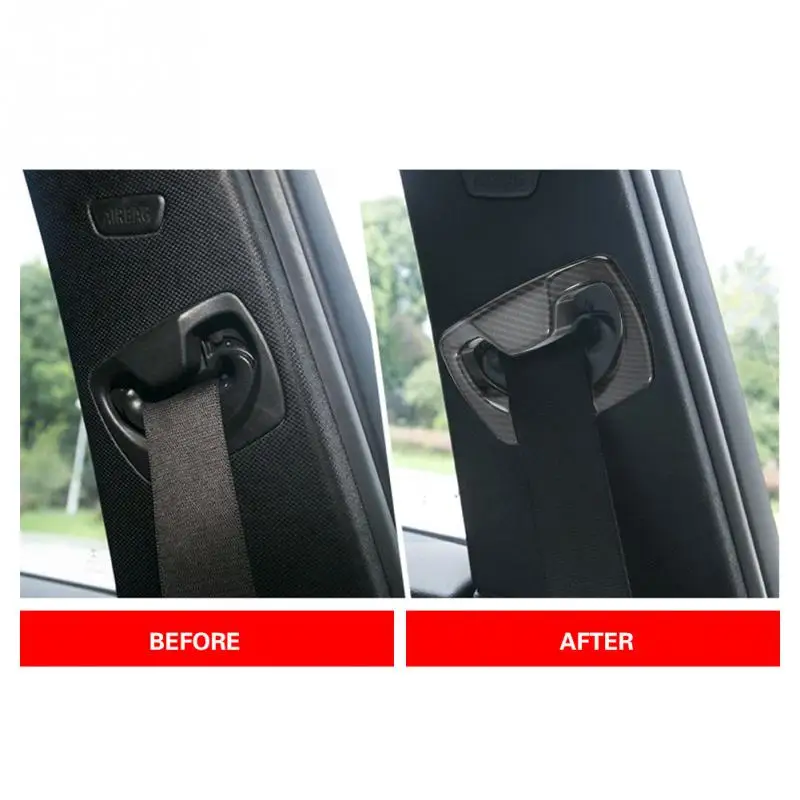 2 шт. Накладка для украшения ремня безопасности из углеродного волокна ABS BMW 3