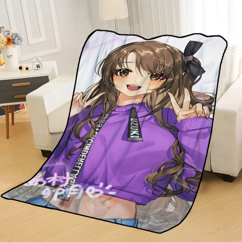 ?? 小さな女の子のためのパーソナライズされたフランドルのチェック柄のブランケット,ベッドカバー,柔らかい,夏のための,アニメ,旅行