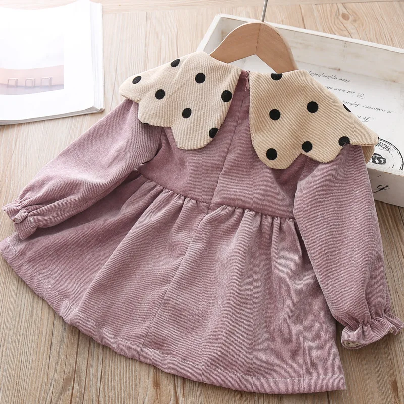 Платье для маленьких девочек Осень-зима 2019 одежда детей топы малышей рубашки