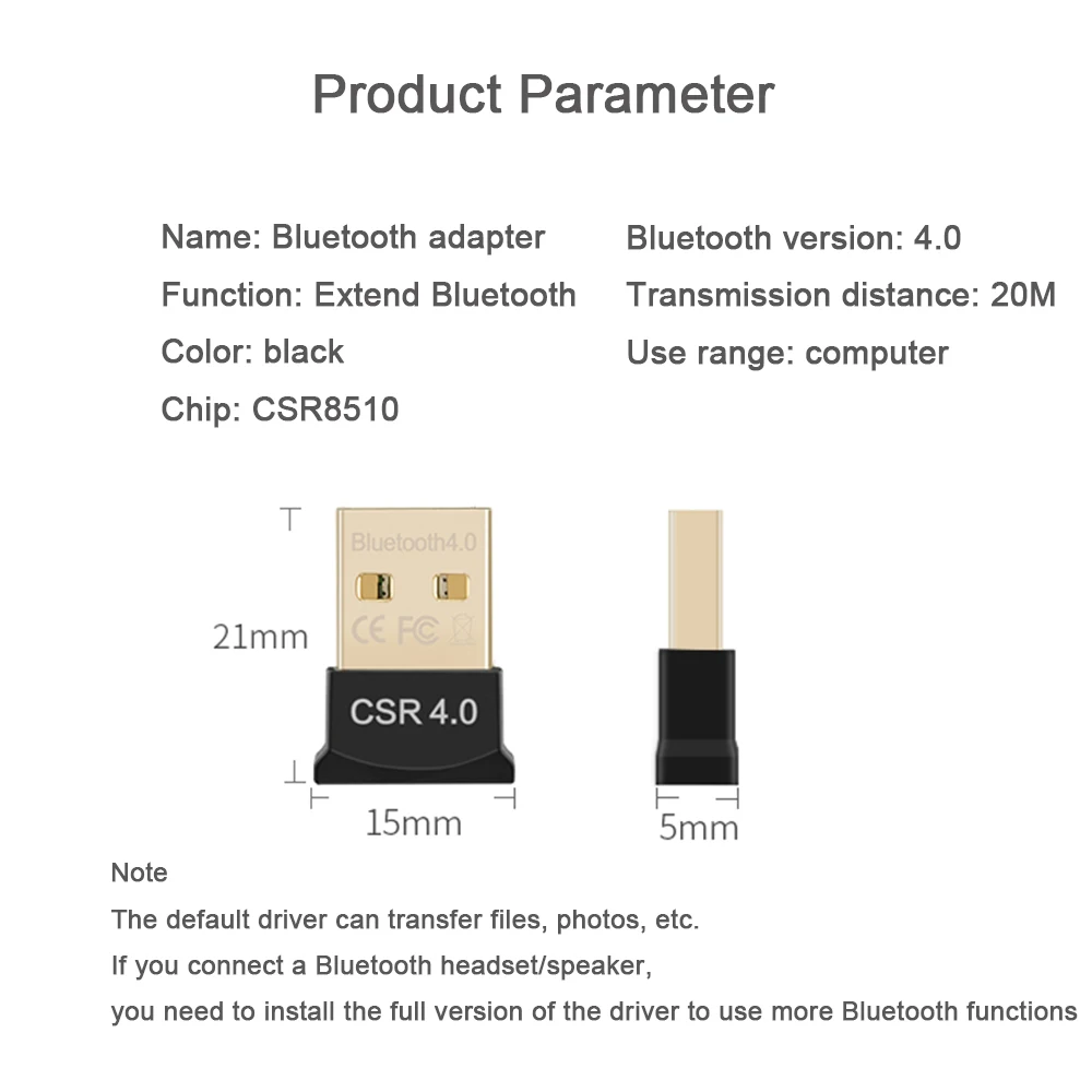 USB-адаптер совместимый с Bluetooth для компьютера ПК мыши клавиатуры передатчика Aux