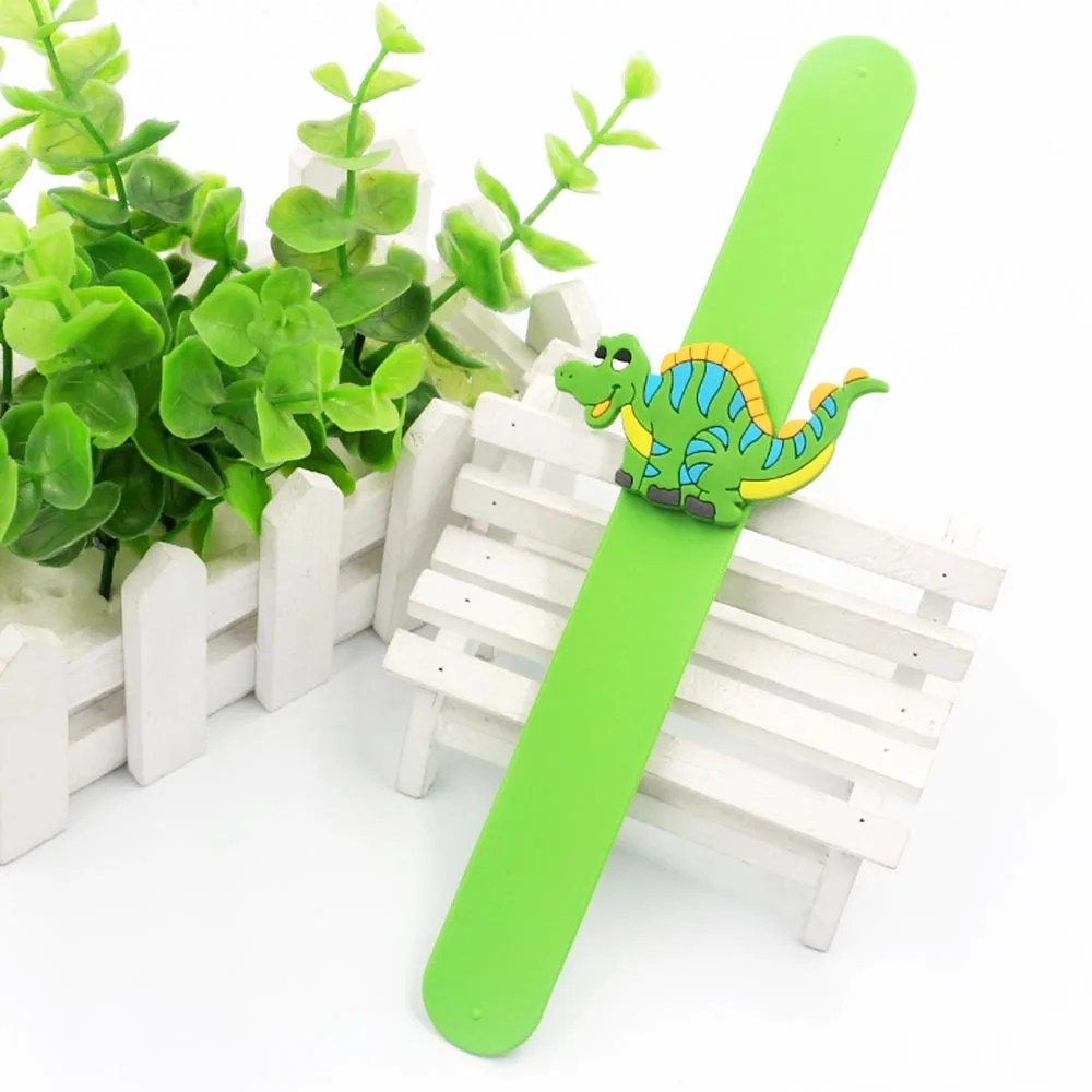 

6 Pcs Dinosaur Bracelet Keyring Rubber Gift Ornaments Party Decorations Toys Supplies