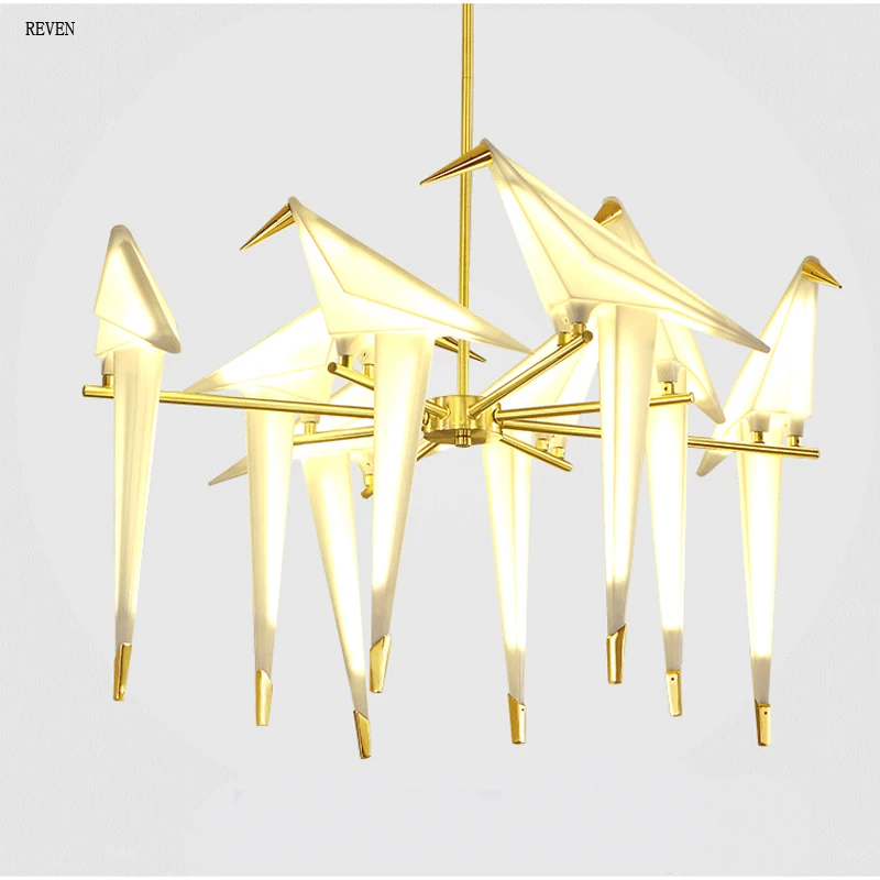 

Nordic style lighting creative personality bird post modern clothing store cafe model room dining room living room chandelier