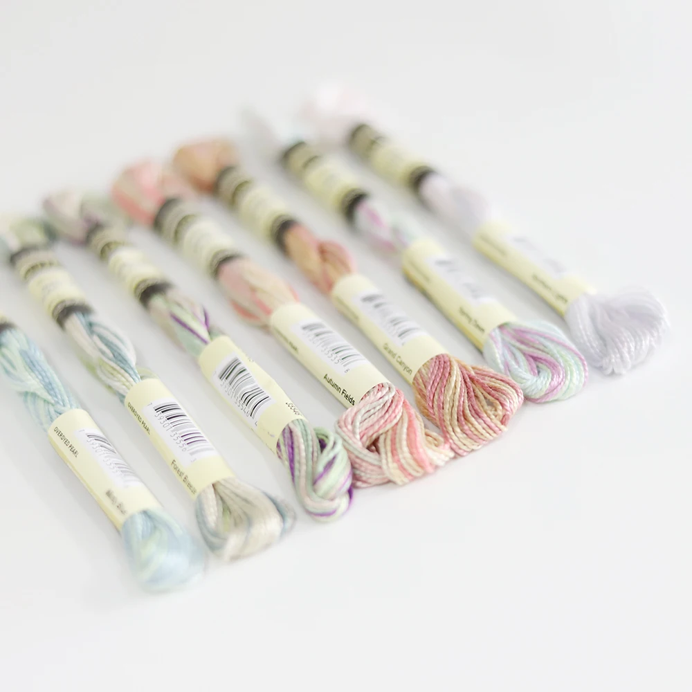 7 различных цветов жемчужная хлопчатобумажная нить 15 ярдов размер 5 100% египетская