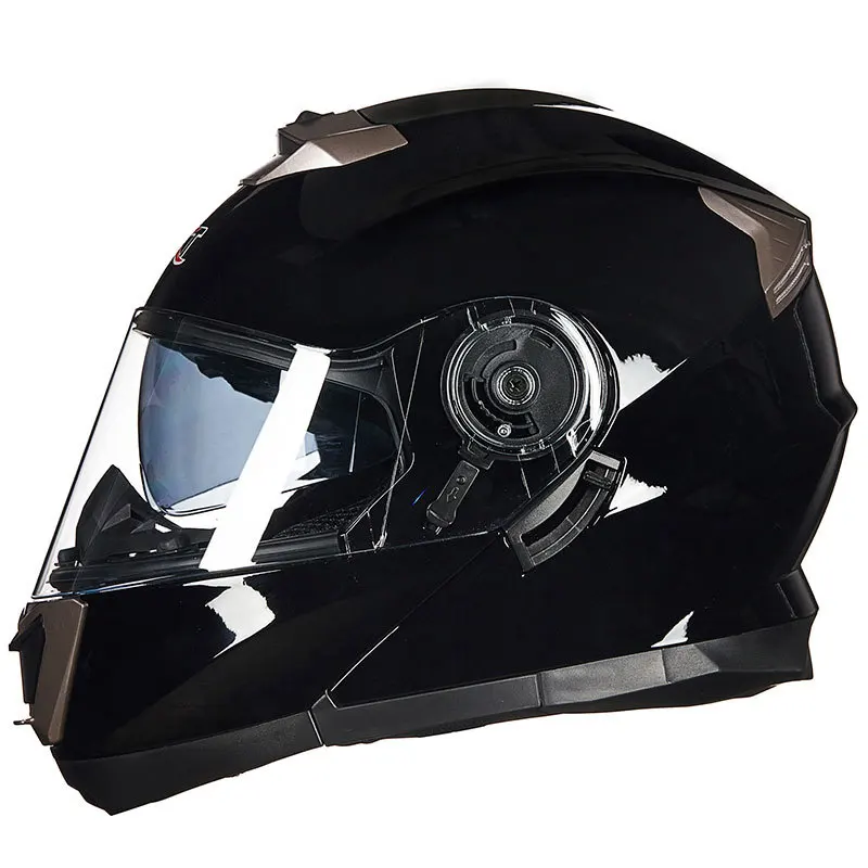 Helmet Flip Up DOT Dual Lens Cascos Para Moto Cool Motorcycle Helmet Full Face Casco Black Motocross Motorbike Helmets Modular
