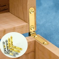 2pcs 90 degree hinges zinc alloy spring hinge for antique jewelry gift wood box wine case pencase furniture decoration hardware