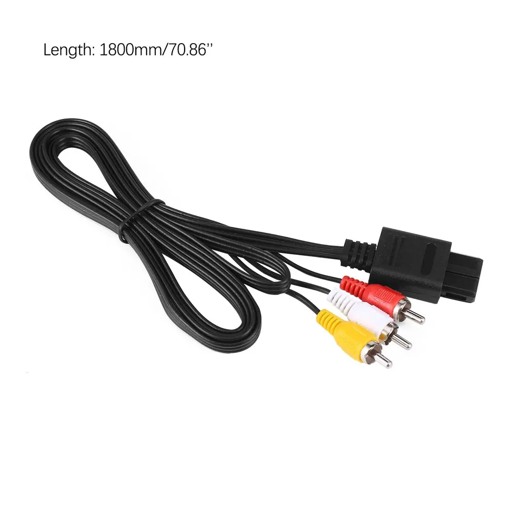 1 8 м AV ТВ RCA видео шнур кабель для NAND N64/NGC игровой 3RCA и аудио адаптер свинцовый Шнур|