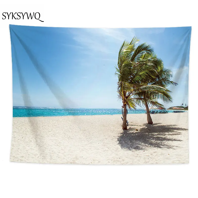 

beach tapestry palm tree wall blanket drop shipping wall fabric carpet new arrival wall cloth