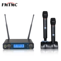 factory direct u 32 mini chargeable adjustable ktv two channels handheld uhf karaoke microphone