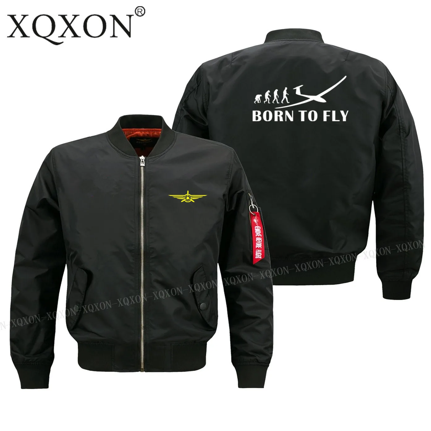 XQXON 2021New Человек Куртка Пилота пальто S 6XL Evolution Born To Fly Пилот самолета дизайн куртки
