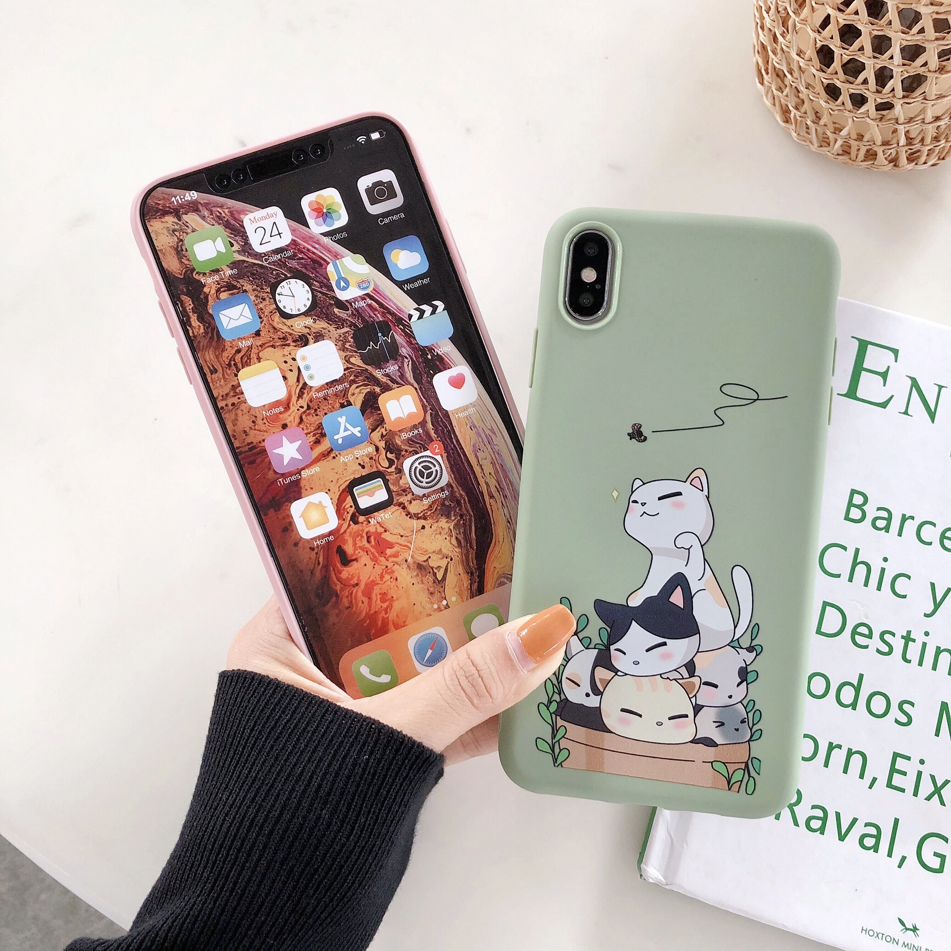 

The warm sun happy animal is suitable for iphoneXSmax soft shell 7/8plus x xr mobile phone case